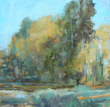 Cambridge Trees   -   oils/canvas   (12 x 12)