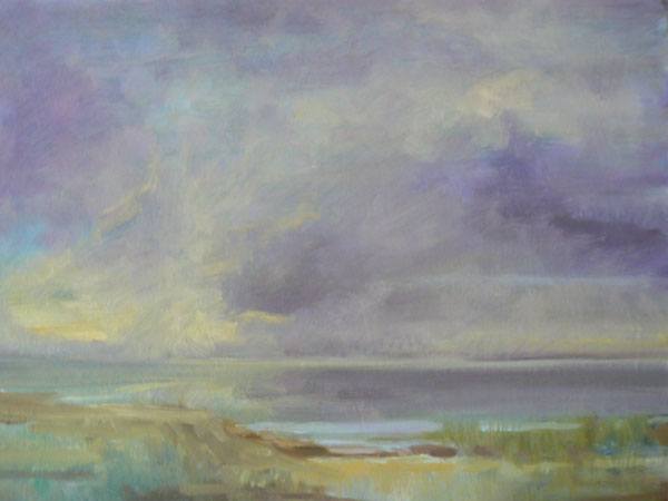 Georgian Bay, Sky And Shore   -   oils/canvas   (12 x 16)