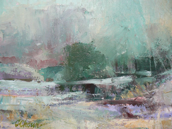 Misty River   -   oils/canvas   (12 x 16)