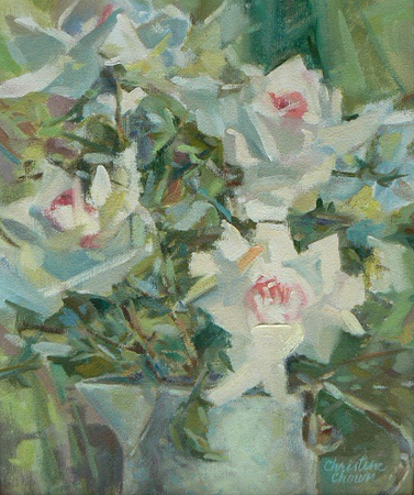 Tuesday Whites   -   oils/canvas   (12 x 10)